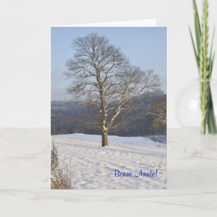 winter tree French New Year card
