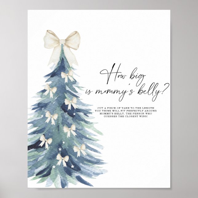 Winter tree how big is mummy's belly game poster (Front)