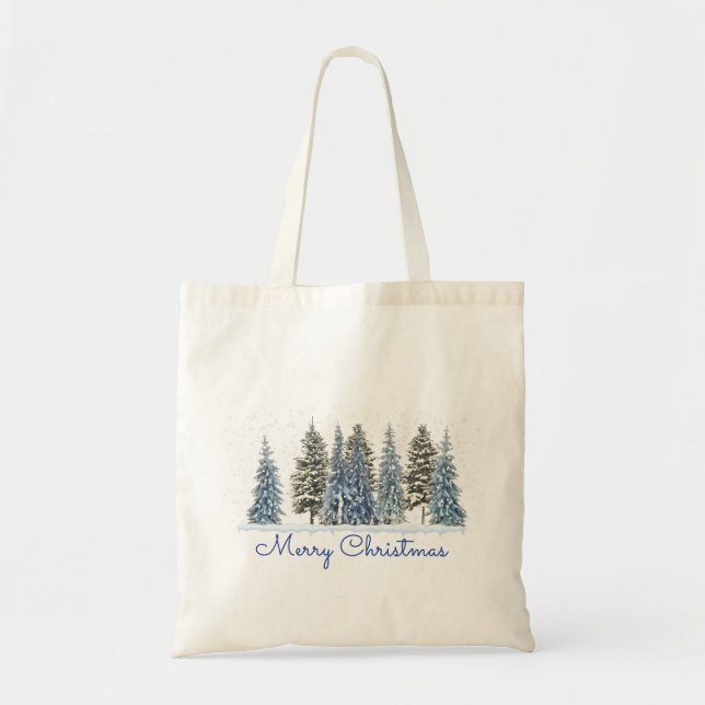 Winter Tree Merry Christmas  Tote Bag (Front)