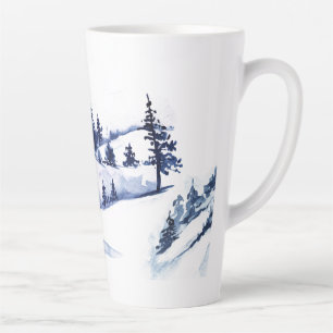 Winter tree Reindeer in the woods  Latte Mug