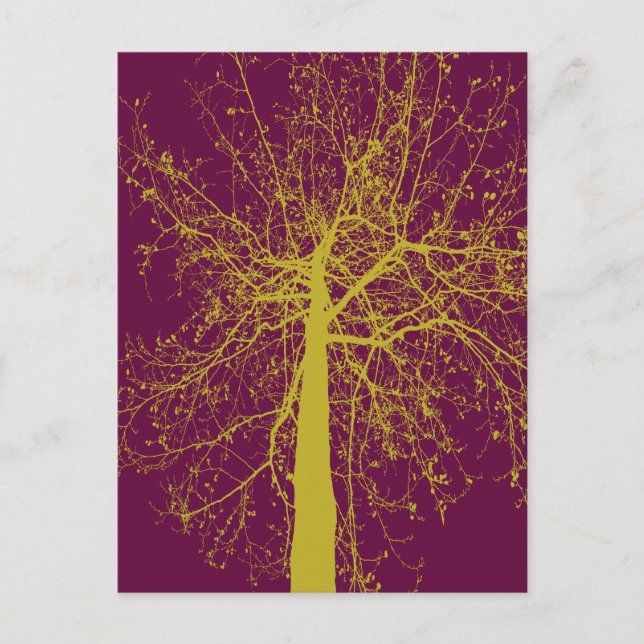 Winter Tree Silhouette Postcard (Front)