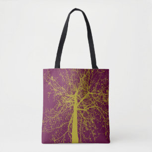 Winter Tree Silhouette Tote Bag
