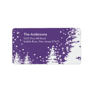 Winter Tree Snow Scene Return Address Label