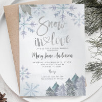 Winter Tree Snowflakes Snow in love Bridal Shower