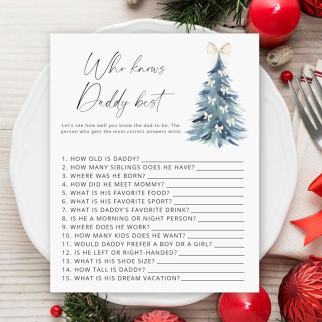 Winter tree Who knows daddy best game (Creator Uploaded)