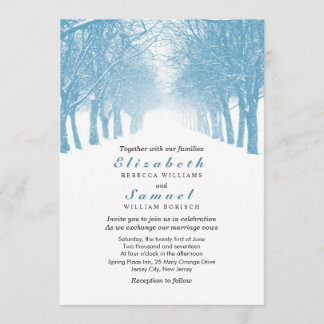 Winter Trees Avenue Wedding Invitation