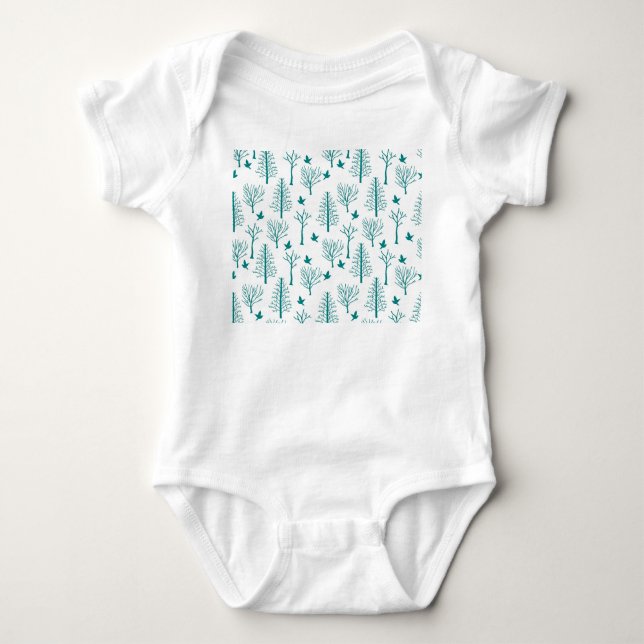 Winter Trees Baby Bodysuit (Front)