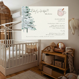 Winter Trees Baby it's Cold Outside Baby Shower Invitation