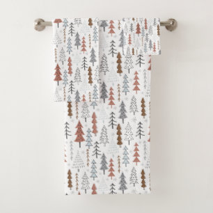 Winter Trees Bath Towels Set