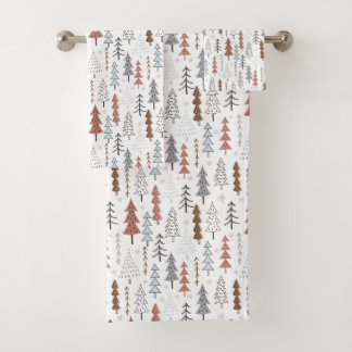 Winter Trees Bath Towels Set