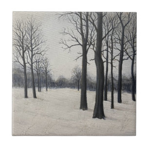 Winter Trees Ceramic Tile