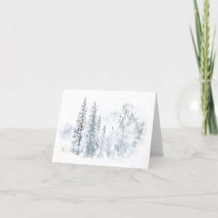 Winter Trees Folded Holiday Card