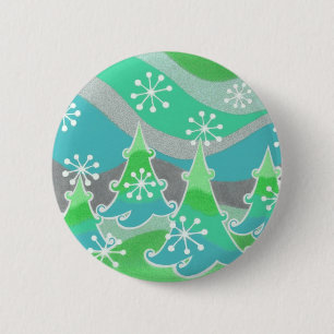 Winter Trees green button badge