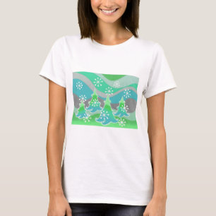 Winter Trees Green t-shirt