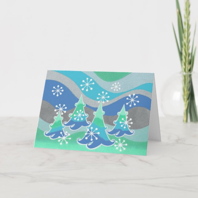 Winter Trees greetings card (Front)