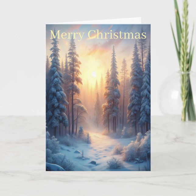 Winter Trees Holiday Card (Front)