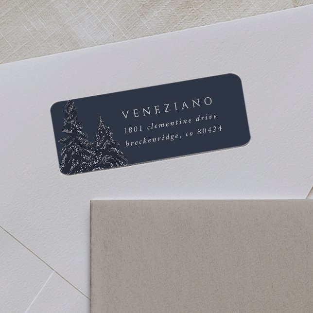 Winter Trees Holiday Return Address Label (Creator Uploaded)