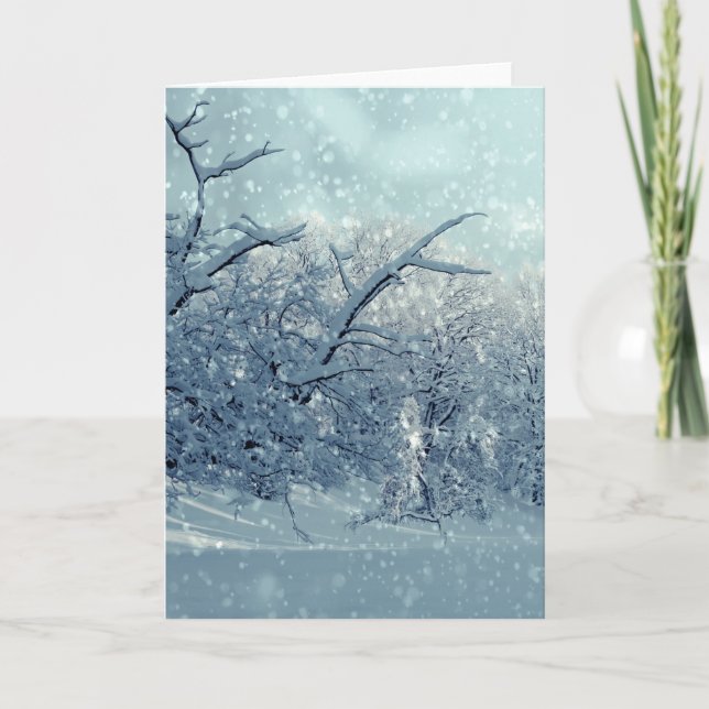 Winter Trees Landscape Card (Front)