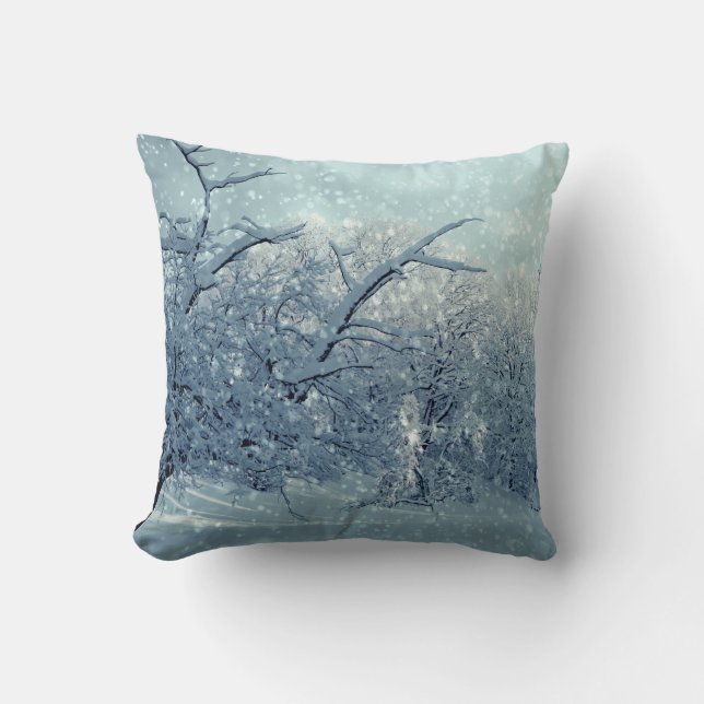 Winter Trees Landscape Cushion (Front)