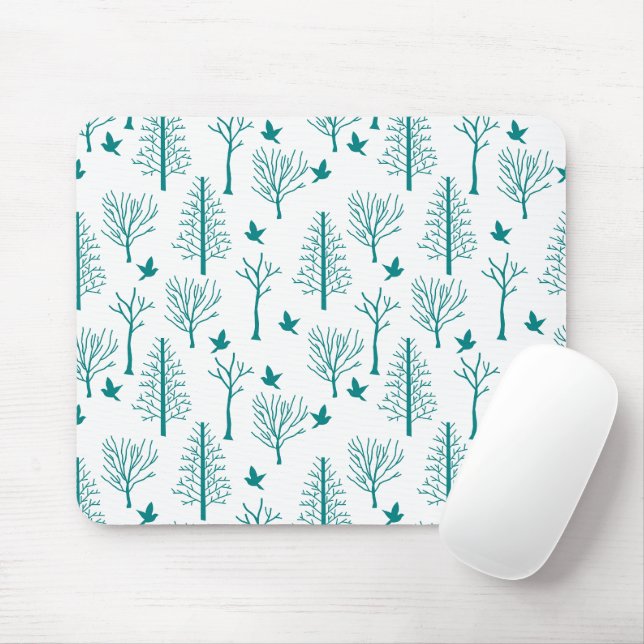 Winter Trees Mouse Pad (With Mouse)