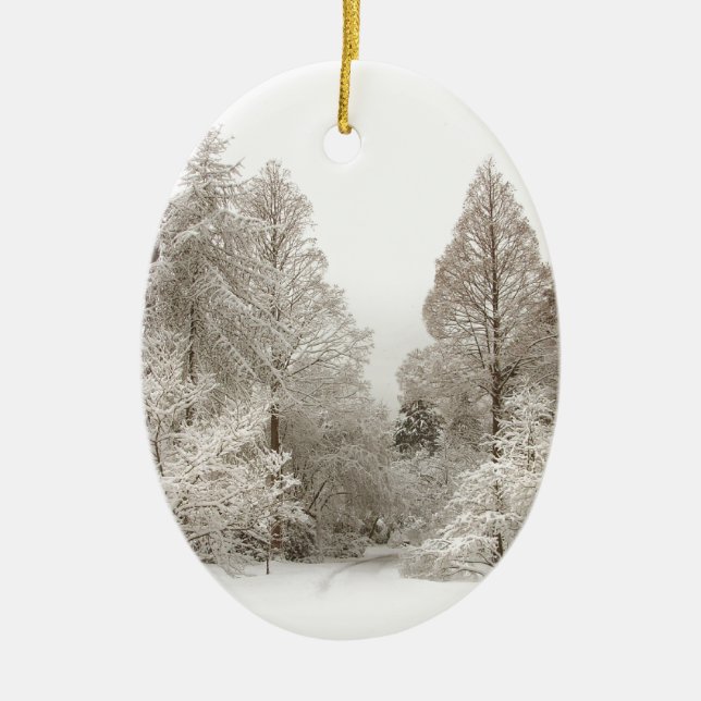Winter Trees Ornament Personalised Winter Decor (Front)