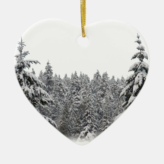 Winter Trees Ornament Personalised Winter Decor (Front)