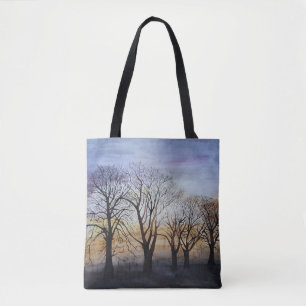 Winter trees Painting By MirandaPA Tote Bag