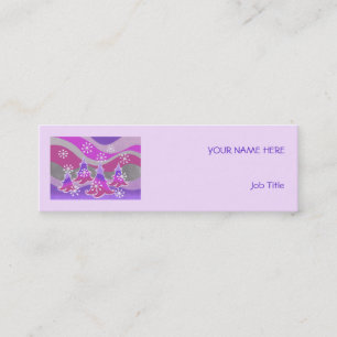 Winter Trees Purple business card purple skinny