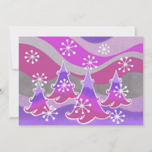Winter Trees Purple invitation
