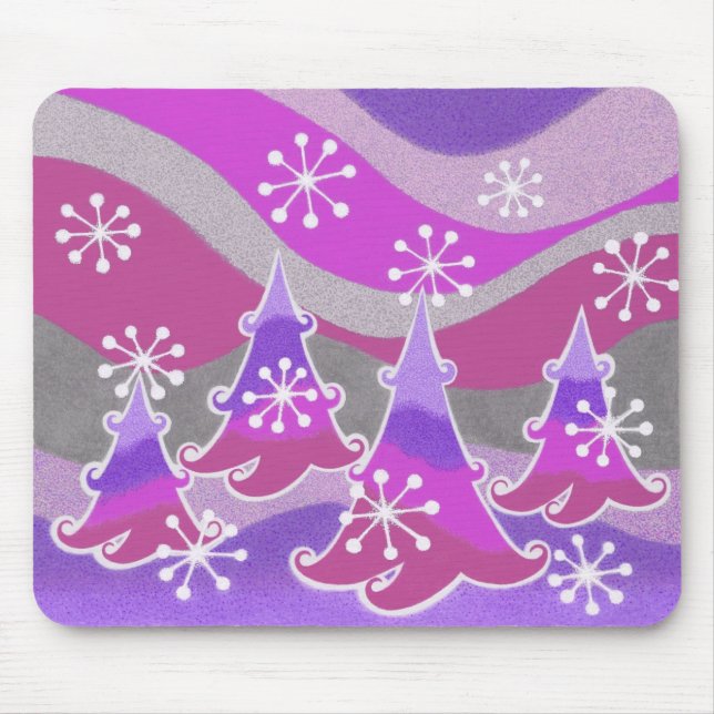 Winter Trees purple mousepad (Front)