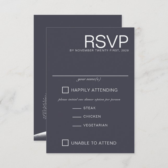 Winter Trees RSVP Card (Front/Back)