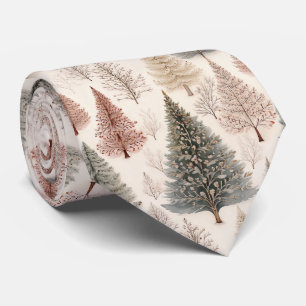 Winter Trees - Rustic Holiday Forest (2) Tie