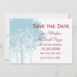 Winter Trees Save the Date Wedding