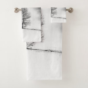 Winter trees silhouette #2 bath towel set