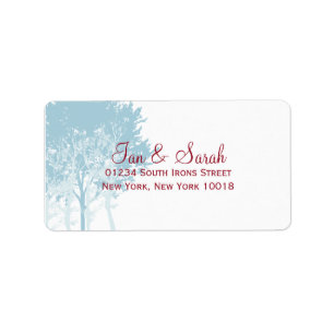Winter Trees Wedding Label