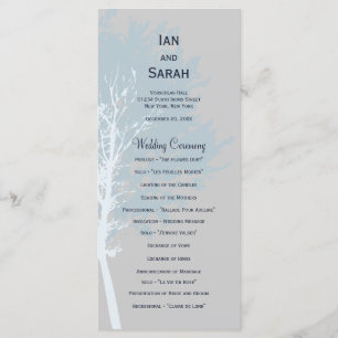Winter Trees Wedding Program