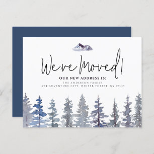 Winter Trees We've Moved New Address Postcard