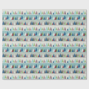 Winter trees wrapping paper