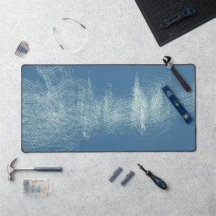Winter Treescape Snowy Abstract Art Desk Area Mat