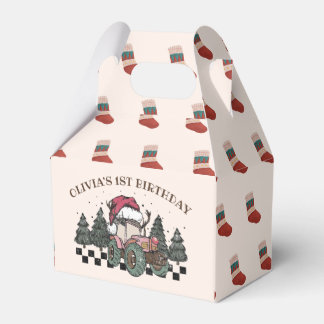 Winter Truck Christmas Tree birthday party Favour Box