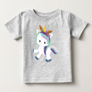 Winter Unicorn, Cute Unicorn, Magic Unicorn Baby T-Shirt