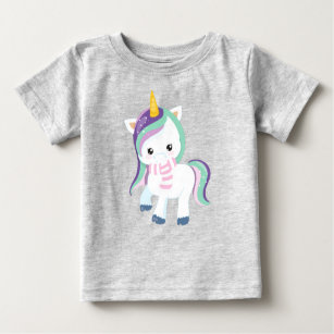 Winter Unicorn, Cute Unicorn, Magic Unicorn, Scarf Baby T-Shirt