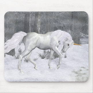 Winter Unicorn .. fantasy art Mouse Pad