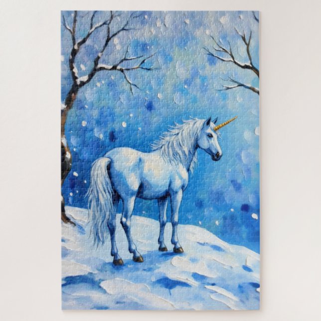 Winter Unicorn Jigsaw Puzzle (Vertical)