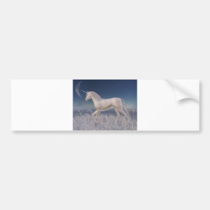 Winter Unicorn - running Bumper Sticker