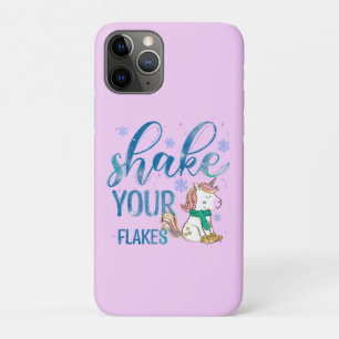 Winter Unicorn Shake Your Flakes Fun & Festive iPhone 11 Pro Case