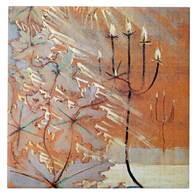 Winter (V) famous painting Ceramic Tile (Front)