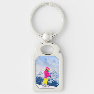 Winter Vacation Photo Key Ring