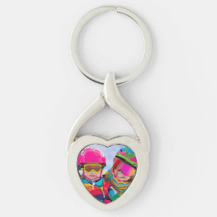 Winter Vacation Photo Key Ring