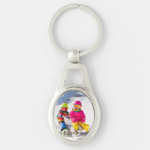 Winter Vacation Photo Key Ring